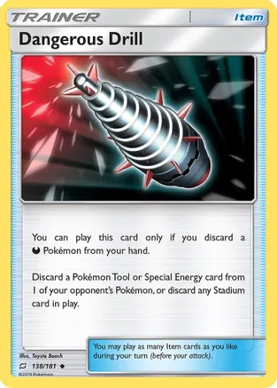 Dangerous Drill — SM - Team Up Pokémon TCG card by Toyste Beach