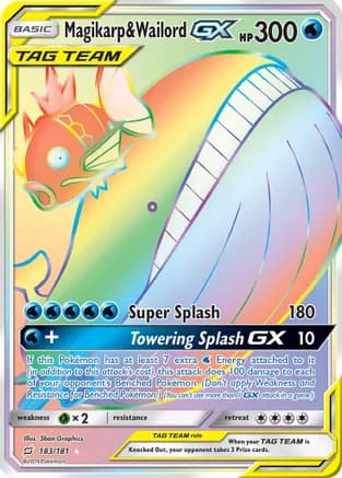 Magikarp & Wailord GX (Secret) — SM - Team Up