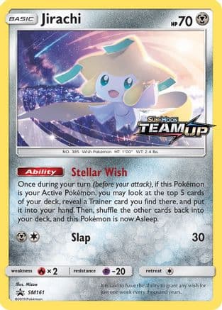 Jirachi - SM161 — SM Promos Pokémon TCG card by Mina
