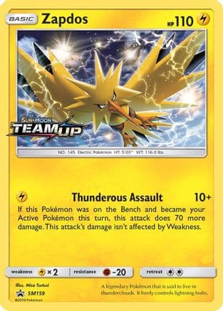 Zapdos - SM159 (Prerelease) — SM Promos Pokémon TCG card by Blue Takao