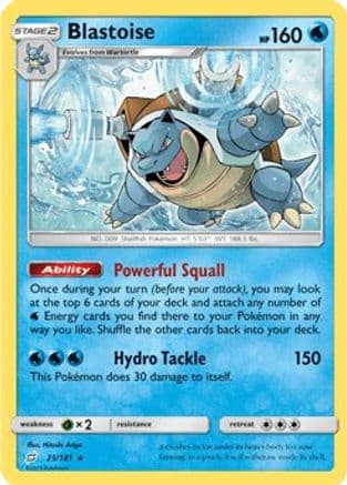 Blastoise - 25/181 (Cracked Ice Holo) — Deck Exclusives Pokémon TCG card by Mitsuhiro Arita