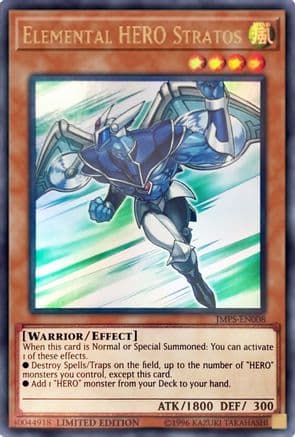 Elemental HERO Stratos — Shonen Jump Magazine Promos Yu-Gi-Oh! card by KAZUKI TAKAHASHI
