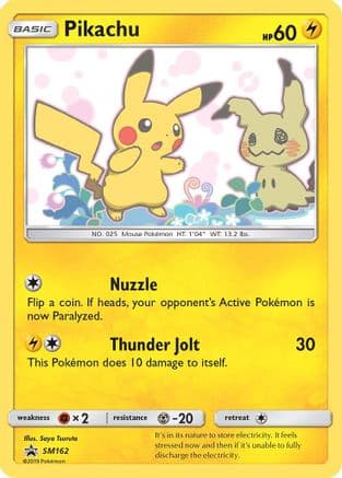 Pikachu - SM162 — SM Promos Pokémon TCG card by Aya Kusube