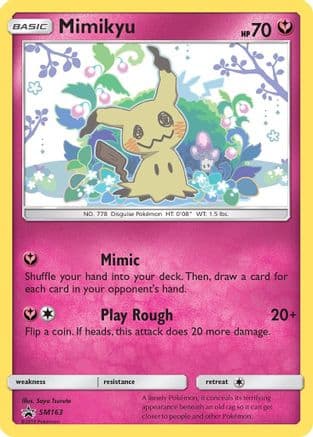 Mimikyu - SM163 — SM Promos Pokémon TCG card by Sara Szarvas