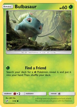 Bulbasaur (Holo Common) — Detective Pikachu Pokémon TCG card by MPC Film