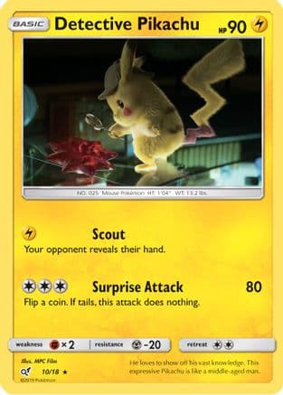 Detective Pikachu — Pokémon TCG card