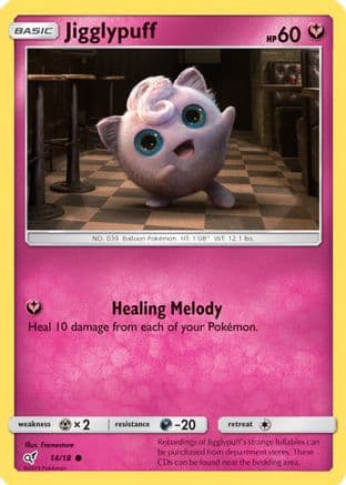 Jigglypuff (Holo Common) — Detective Pikachu Pokémon TCG card by Framestore