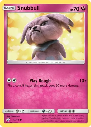 Snubbull (Holo Common) — Detective Pikachu