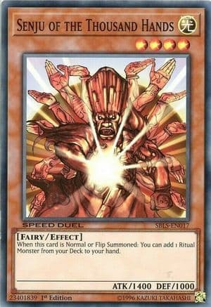 Senju of the Thousand Hands — Speed Duel: Arena of Lost Souls Yu-Gi-Oh! card by KAZUKI TAKAHASHI