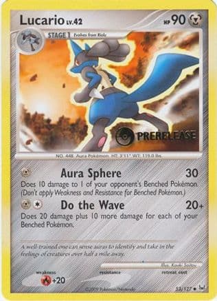 Lucario - 53/127 (Prerelease) — Diamond and Pearl Promos Pokémon TCG card by Kouki Saitou