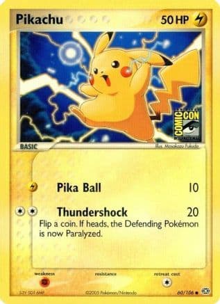 Pikachu - 60/106 (SDCC 2005) — Miscellaneous Cards & Products Pokémon TCG card by Masakazu Fukuda