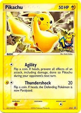 Pikachu - 012 (10th Anniversary) — Miscellaneous Cards & Products Pokémon TCG card by Ken Sugimori