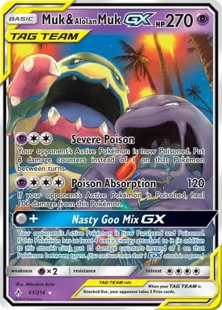 Muk & Alolan Muk GX — SM - Unbroken Bonds