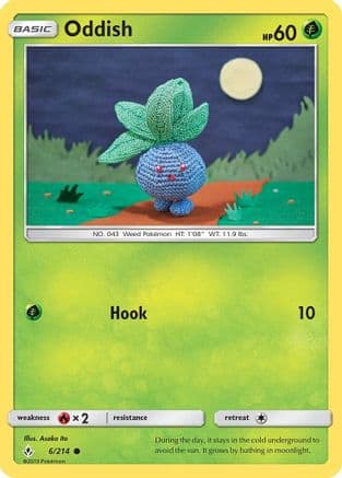 Oddish (6) — SM - Unbroken Bonds Pokémon TCG card by Asako Ito
