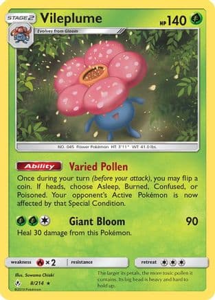 Vileplume — SM - Unbroken Bonds Pokémon TCG card by Suwama Chiaki