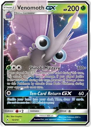 Venomoth GX — SM - Unbroken Bonds