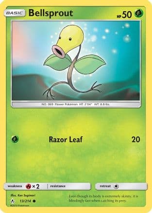 Bellsprout — SM - Unbroken Bonds Pokémon TCG card by Ken Sugimori