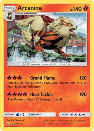 Arcanine — SM - Unbroken Bonds Pokémon TCG card by Shin Nagasawa