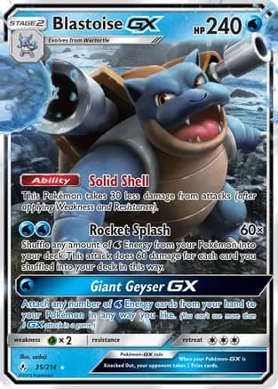 Blastoise GX — SM - Unbroken Bonds