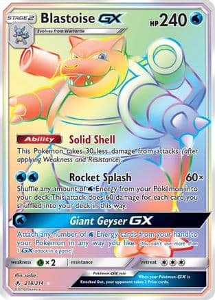 Blastoise GX (Secret) — SM - Unbroken Bonds Pokémon TCG card by sodoj