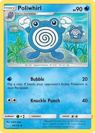 Poliwhirl — SM - Unbroken Bonds Pokémon TCG card by Yukiko Baba