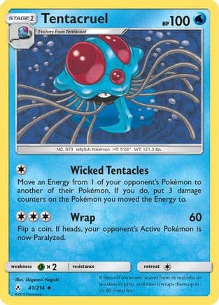 Tentacruel — SM - Unbroken Bonds Pokémon TCG card by Shigenori Negishi