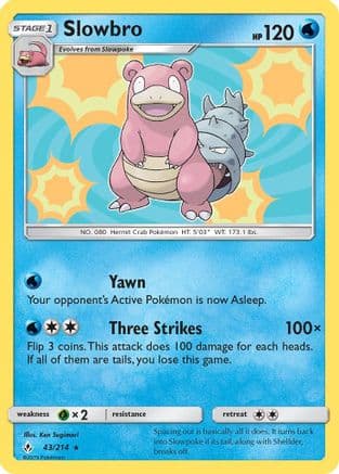 Slowbro — SM - Unbroken Bonds Pokémon TCG card by Shinji Kanda