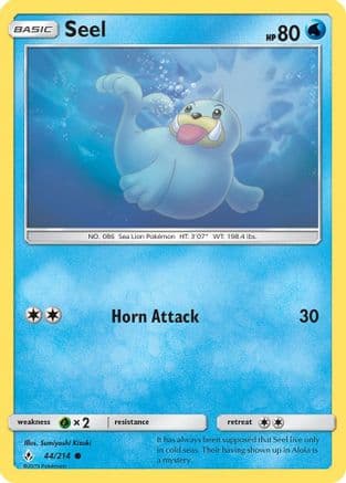 Seel — SM - Unbroken Bonds Pokémon TCG card by Sumiyoshi Kizuki