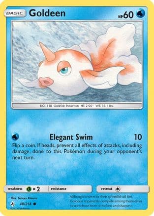 Goldeen — SM - Unbroken Bonds Pokémon TCG card by Naoyo Kimura