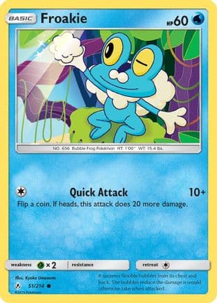 Froakie — SM - Unbroken Bonds Pokémon TCG card by Kyoko Umemoto