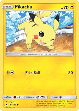 Pikachu — SM - Unbroken Bonds Pokémon TCG card by nagimiso