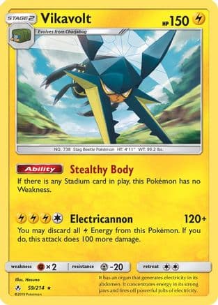 Vikavolt — SM - Unbroken Bonds Pokémon TCG card by Hasuno