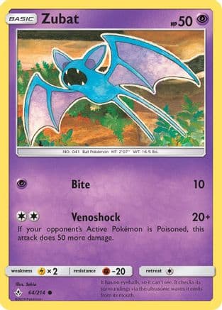 Zubat — SM - Unbroken Bonds Pokémon TCG card by Sekio