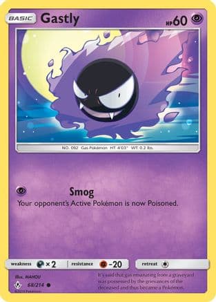 Gastly (68) — SM - Unbroken Bonds Pokémon TCG card by MAHOU