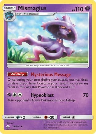 Mismagius — SM - Unbroken Bonds Pokémon TCG card by sui