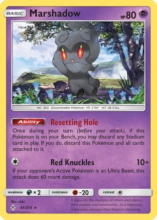 Marshadow — SM - Unbroken Bonds Pokémon TCG card by chibi
