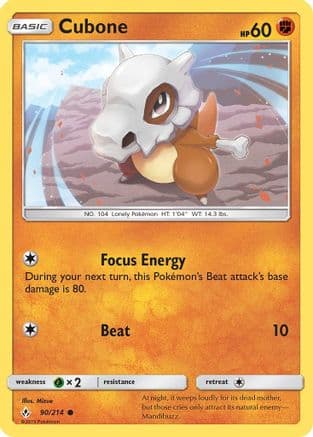 Cubone — SM - Unbroken Bonds Pokémon TCG card by Mizue