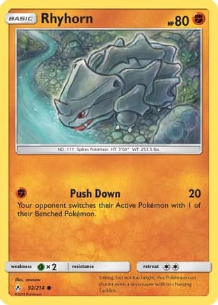 Rhyhorn (92) — SM - Unbroken Bonds