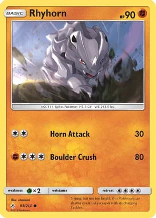 Rhyhorn (93) — SM - Unbroken Bonds
