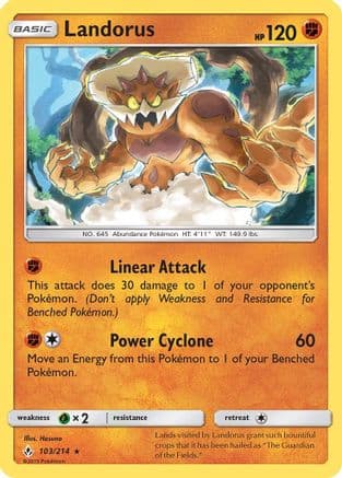 Landorus — SM - Unbroken Bonds Pokémon TCG card by Hasuno