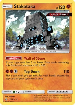 Stakataka — SM - Unbroken Bonds Pokémon TCG card by nagimiso
