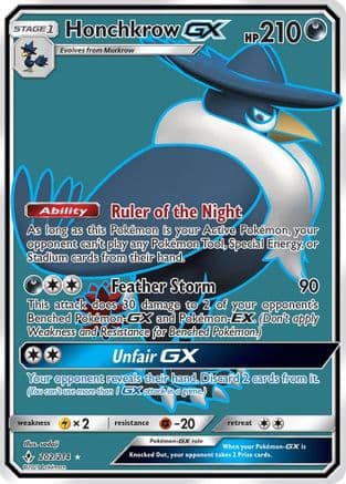 Honchkrow GX (Full Art) — SM - Unbroken Bonds Pokémon TCG card by ccs yoshida