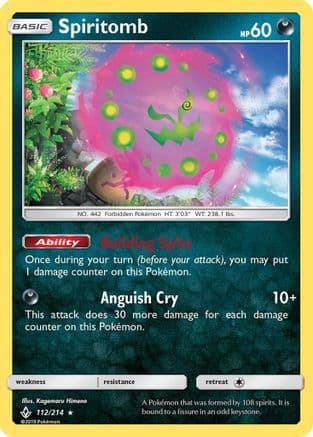 Spiritomb — SM - Unbroken Bonds Pokémon TCG card by Kagemaru Himeno