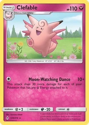 Clefable — SM - Unbroken Bonds Pokémon TCG card by Suwama Chiaki