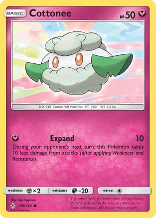 Cottonee — SM - Unbroken Bonds Pokémon TCG card by Ken Sugimori