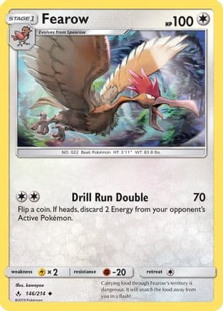Fearow — SM - Unbroken Bonds Pokémon TCG card by kawayoo