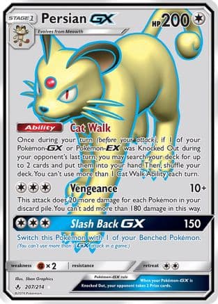 Persian GX (Full Art) — SM - Unbroken Bonds Pokémon TCG card by 5ban Graphics