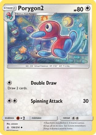 Porygon2 — SM - Unbroken Bonds Pokémon TCG card by sowsow