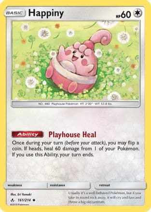 Happiny — SM - Unbroken Bonds Pokémon TCG card by Eri Yamaki