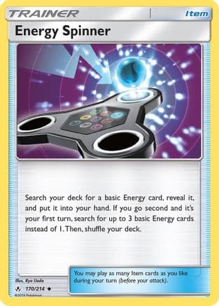 Energy Spinner — SM - Unbroken Bonds Pokémon TCG card by Ryo Ueda